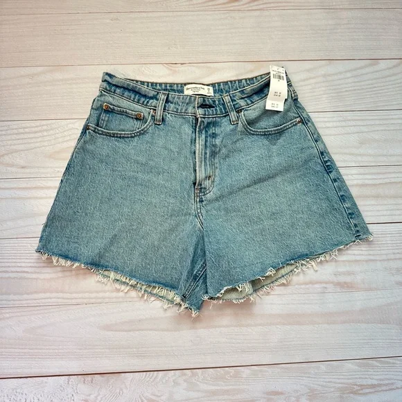 Abercrombie & Fitch The Dad Short High Rise Jean Shorts | Size 28 *NWT* - Picture 4 of 5